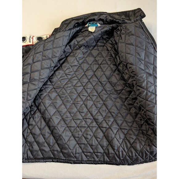 Vtg 90s Mens Medium Snap On Racing Quilt Lined Satin Bomber Jacket USA Snapon - Picture 2 of 16